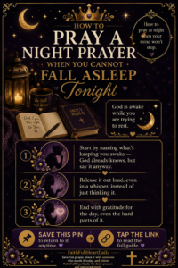 How to Pray a Night Prayer When You Cannot Fall Asleep