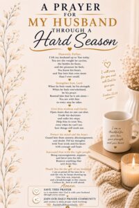 How to pray for your husband. A Prayer for My Husband Through a Hard Season