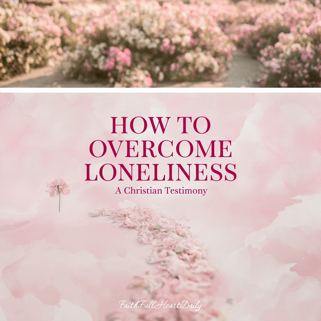 How to overcome loneliness as a Christian - blog graphic with pink floral background