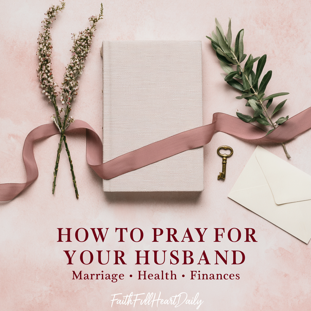 A soft, warm-toned graphic featuring delicate floral branches over a cream background with the text Rebuilding Emotional Connection in Marriage, serving as a featured image for a guide on how to pray for your husband.